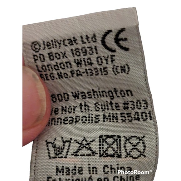 Plush JellyCat London Bunny Rabbit Brown Gold Blend Polyester 12" Tall Flop Ears - Picture 7 of 7